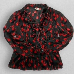 Worthington Long Sleeve Button Up Blouse Size SP